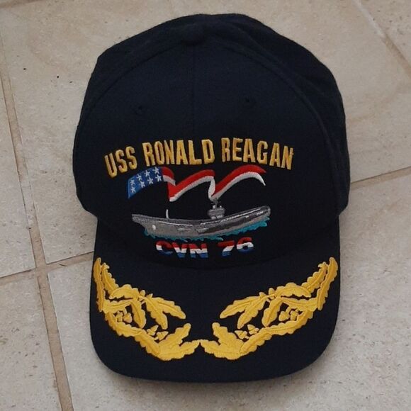 USS Ronald Reagan CVN 76 Navy embroidered hat cap - Picture 1 of 7